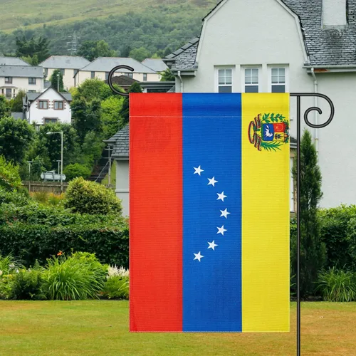 Miniatura 5 de Bandera venezolana de jardín venezolana para decoración de interiores y exteriores, para patio exterior, 12 x 18 pulgadas, doble cara, celebración