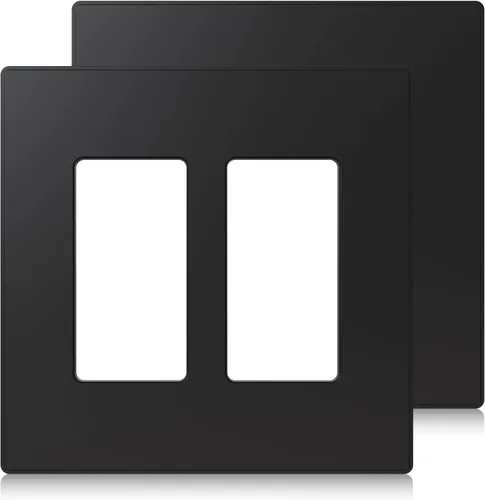 Miniatura 12 de ELEGRP Placas decorativas de pared de 3 segmentos sin tornillos, cubierta de placa frontal termoplástica irrompible para interruptor de toma