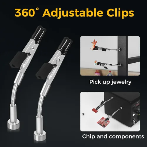 Miniatura 6 de Abrazadera de manos auxiliares de metal, soporte de soldadura de tercera mano ajustable para electrónica, manualidades DIY, manualidades, joyería