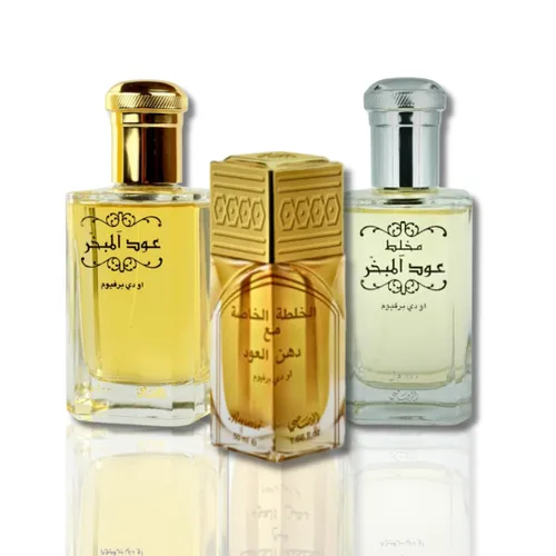 Miniatura 3 de RASASI Oudh Al Mubakhar EDP Unisex - Eau de Parfum 100 ML (3,4 oz) Características Notas como: bergamota, rosa turca, azafrán, sándalo y almizcle