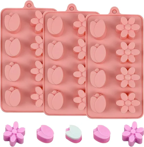 Miniatura 9 de Moldes de silicona en forma de corazón 3 piezas, moldes de chocolate en forma de corazón para San Valentín, caramelos, cubitos de hielo, resina