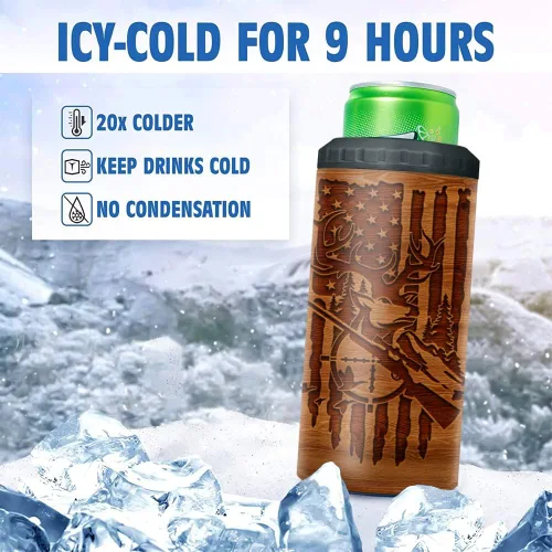Miniatura 4 de Mejor Enfriador de Lata para Papá 12oz - Regalos Aislados de Acero Inoxidable para Papá de Hija e Hijo - Taza de Viaje - Taza Termo - Latas Termo