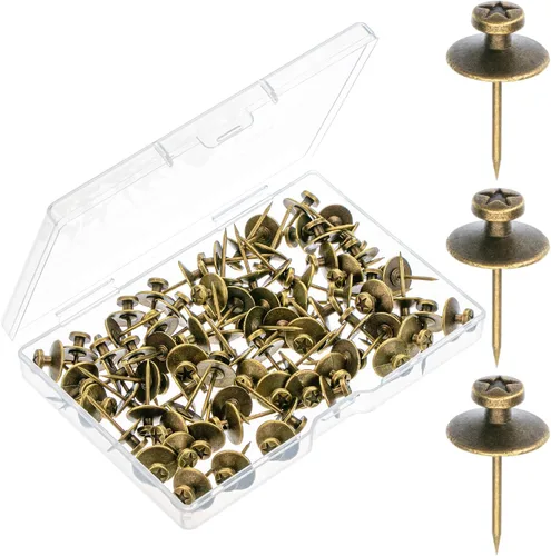 Miniatura 18 de Mr. Pen - Clavos de doble cabeza para colgar cuadros, paquete de 25, negro, clavos para cuadros, tachuelas para colgar en la pared, pines