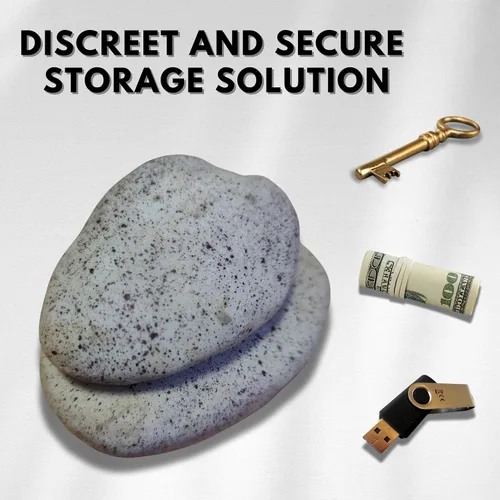Miniatura 4 de Caja Oculta para Llaves Vyxara SafeStone - Guardar Llaves de Repuesto al Aire Libre con Diseño Secreto de Piedra Apilada, Dispositivo para Ocultar