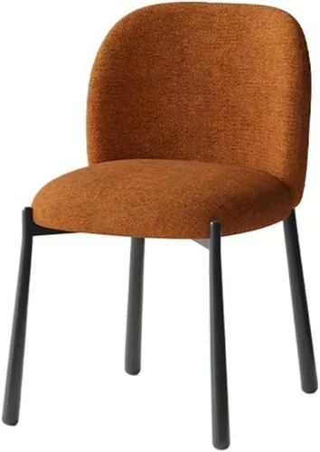 sillas de comedor Moderno minimalista Respaldo Silla de comedor Ocio en el hogar Tapicería de tela redonda y regordeta cocina moderna (marrón)