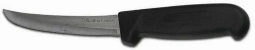 Columbia Cutlery - Cuchillo deshuesador negro, 6 pulgadas, curvado y rígido, afilado profesionalmente (cuchillo deshuesador de 6 pulgadas)