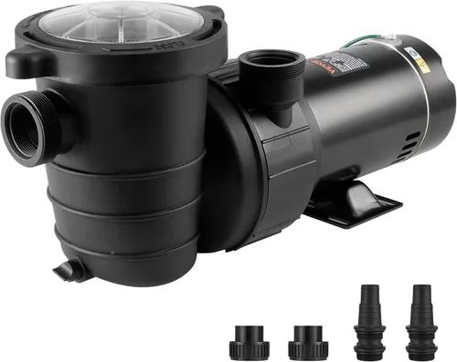 Miniatura 14 de VEVOR Bomba de piscina sobre el suelo, 2.5 HP, 148 GPM Max Flow Bomba de piscina de una sola velocidad, 220 V, 3450 RPM, elevación máxima de cabeza
