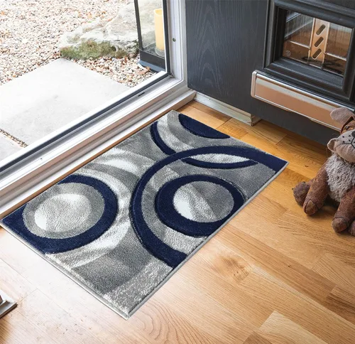Miniatura 22 de GLORY RUGS Alfombra de área 2x3 marrón, tapete para puerta, círculos modernos, suave, alfombra de piso contemporánea con textura esponjosa