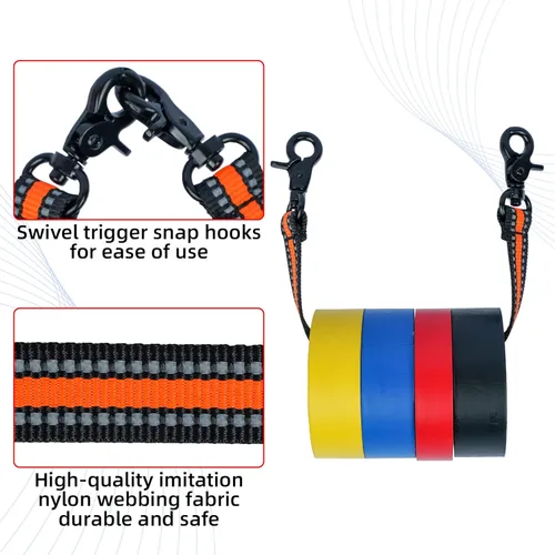 Miniatura 3 de MELOTOUGH Soporte de Cinta Eléctrica Correa de Cinta con Gancho de Resorte con Gatillo para Cinturón de Herramientas, Bolsa de Herramientas, Mochila