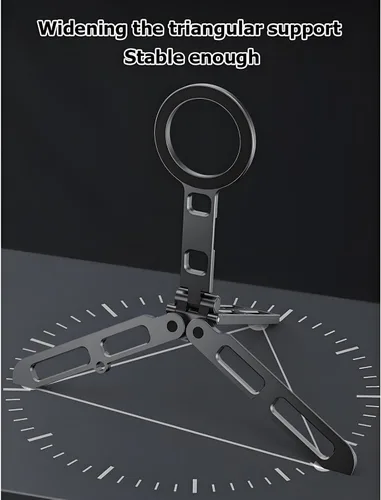 Miniatura 7 de Trípode magnético para iPhone 16/15/14/13/12 Plus Pro Max, trípode de aluminio mini Magsafes para iPhone y Magsafes, diseño de doble cara, tornillo