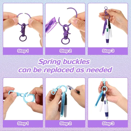 Miniatura 3 de Sabary Juego de mini rotuladores para enfermera, bolígrafos para enfermera, incluye resaltador de punta rosa y morado, 2 marcadores permanentes y 2