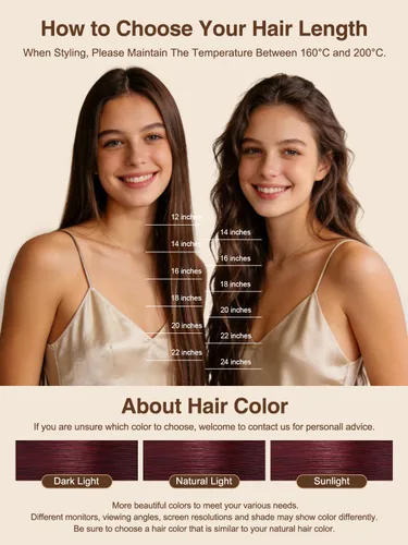 Miniatura 6 de YILITE Extensiones de cabello adhesivas de color rojo, 18 pulgadas, 50 g, 20 unidades, #99J, 100% cabello humano Remy, trama de piel sin costuras