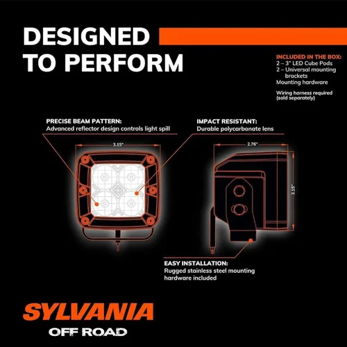 Miniatura 4 de SYLVANIA - Cápsula de luz LED ultra de 3 pulgadas - Garantía limitada de por vida - Luz puntual de 2360 lúmenes crudos, luz de trabajo de conducción