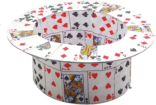 Miniatura 4 de Enjoyer - Tarjeta plegable para fanáticos a tarjetas, sombrero de copa, trucos mágicos, ilusiones de escenario, accesorios de comedia, accesorios