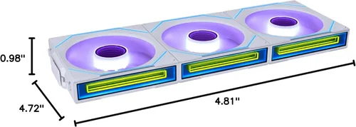 Miniatura 7 de Lian Li UNI - Ventilador SL-Infinity inalámbrico 120 - Paquete triple (hoja inversa) - Control de ventilador ARGB de señal inalámbrica de 2.4 GHz