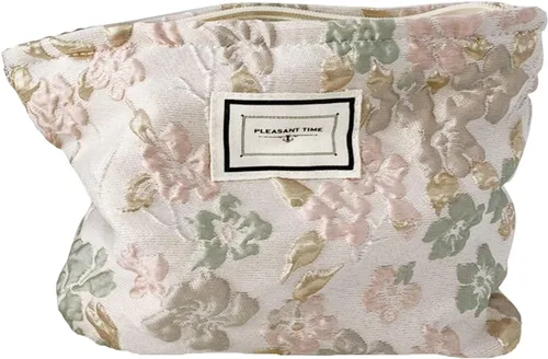 Miniatura 12 de SxoSyo Bolsas de cosméticos para mujer, bolsa de maquillaje grande, bolsa de viaje con cremallera, organizador de brochas de maquillaje para regalos