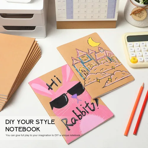 Miniatura 5 de Miikoul 72 paquetes de cuadernos en papel kraft A5 con papel rayado al por mayor, 8.3 x 5.5 pulgadas, 60 páginas/30 hojas, 80 g/m², cuaderno