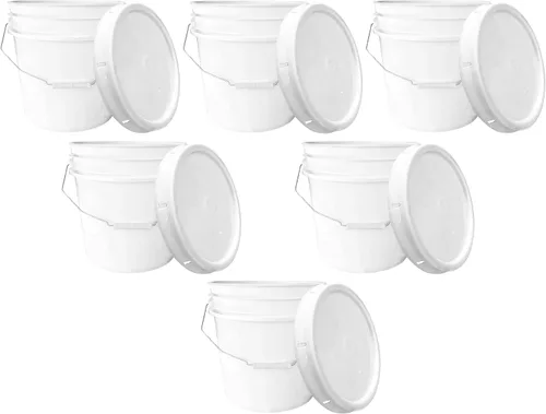 Miniatura 13 de Cubo y tapa de 3.5 galones, cubo multiusos de 90 mil, fabricado en los Estados Unidos, grado alimenticio, no contiene plástico BPA, reciclable