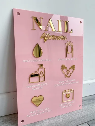 Miniatura 4 de Custom 3D Lash Aftercare Advice Sign Beauty Engraved Acrylic Sign Lash Salon Sign Aesthetics Aftercare Sign Eyelash Care Sign