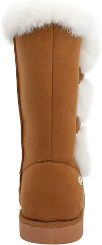 Miniatura 3 de Juicy Couture Botines de invierno sin cordones para mujer, botines cálidos de invierno, Coñac Koded