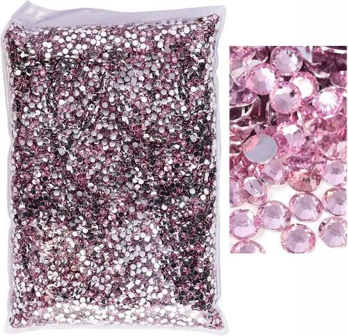 Miniatura 29 de 50000 piezas de diamantes de imitación con parte posterior plana, resina sin termoadhesión, gran cantidad al por mayor para manualidades, bricolaje