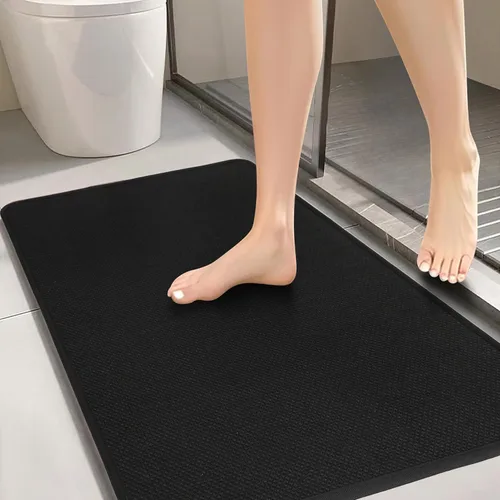 Miniatura 8 de Alfombras de baño, tapetes de baño para baño antideslizantes lavables, secado rápido, absorción de agua, se ajustan debajo de la puerta, ultra