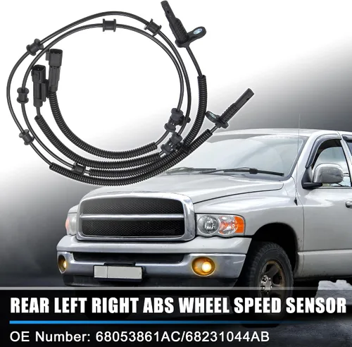 Miniatura 2 de X AUTOHAUX 2 unids ABS Sensor de velocidad de rueda trasera izquierda derecha Sensor de freno ABS para Ram 1500 2013-2018 para Ram 1500 Classic