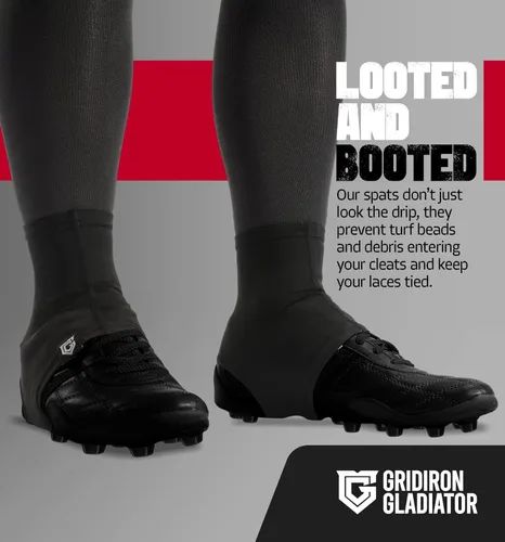 Miniatura 4 de Gridiron Gladiator - Fundas de tacos, calcetines para tacos de fútbol americano, polainas para tacos de fútbol, béisbol y sóftbol Negro