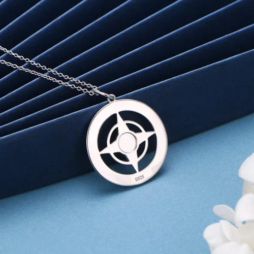 Miniatura 17 de Alphm Collar con colgante vikingo de plata esterlina S925 para hombres y mujeres, joyería de viaje para graduación, amistad, talismán, joyería