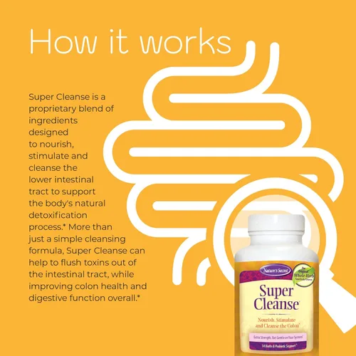 Miniatura 5 de Super Cleanse de Nature's Secret Apoyo a base de hierbas y probióticos, 100 tabletas