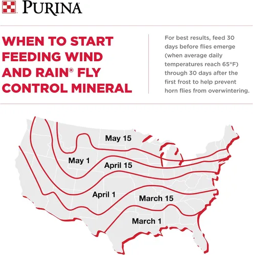 Miniatura 5 de Purina Wind & Rain Texas All Season 7.5 Complete ALTOSID Fly Control Ganado Mineral Bolsa de 50 libras