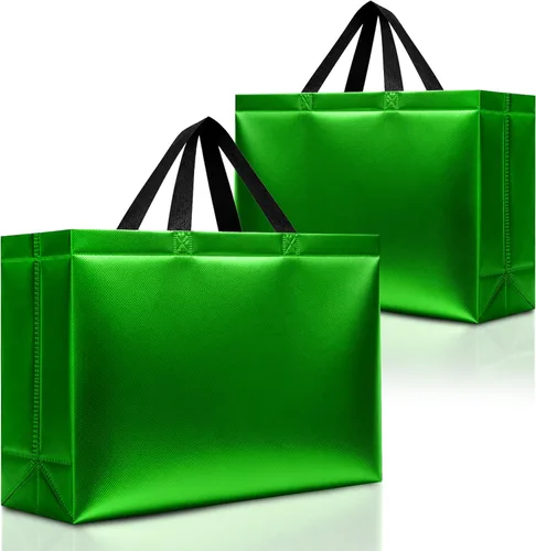 Miniatura 26 de Nush Nush Bolsas de Regalo Rojas Tamaño Mediano – Juego de 12 Bolsas de Regalo Rojas Brillantes Reutilizables con Asas - Bolsa Ideal para Regalos