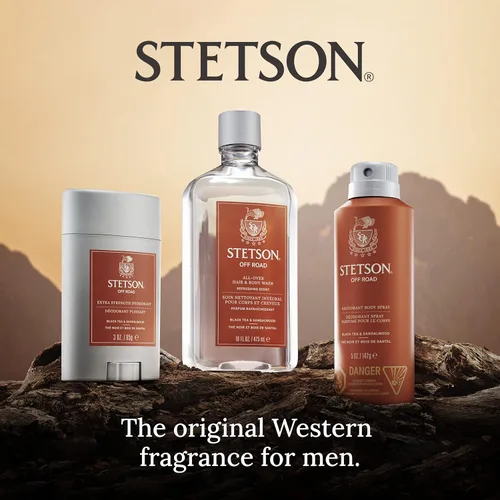 Miniatura 6 de Stetson - Desodorante extra fuerte para el cuidado personal de Scent Beauty - Desodorante en barra de gel para hombre, kit de aseo personal de 3