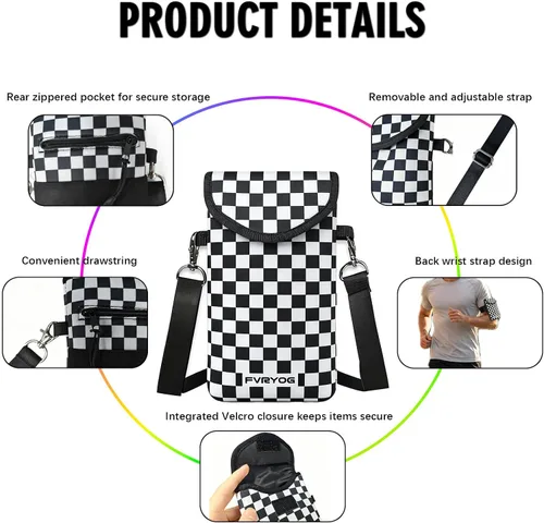 Miniatura 3 de Funda de neopreno para teléfono para hombres y mujeres, con correa cruzada/cordón para el cuello para iPhone 17/16 Pro Max