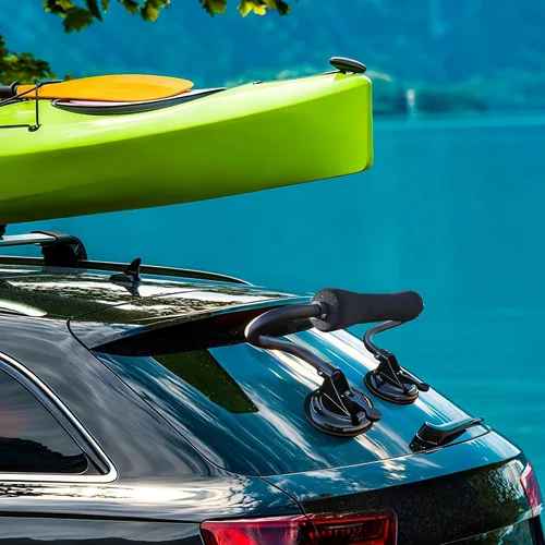 Miniatura 2 de Rodillo de kayak, ayuda de carga de kayak para elevador de techo de coche SUV con ventosas Gris