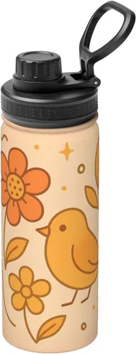 Miniatura 16 de Bright Star Printed Insulated Water Bottle, 18oz Stainless Steel Funny Travel Mug, Leakproof Hot & Cold for Sports, Gym, Hiking