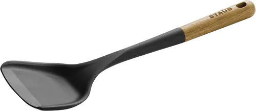 Miniatura 11 de STAUB Espátula de silicona con voladizo, perfectamente angulada para levantar panqueques, sándwiches y recoger verduras. De silicona negra mate