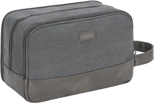 Miniatura 11 de WANDF Bolsa de Aseo de Viaje para Hombres Kit Dopp Grande Bolsa de Aseo y Afeitado Resistente al Agua Bolsa Colgante Accesorios de Viaje para Beige