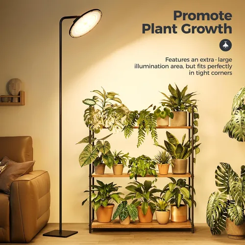 Miniatura 5 de Bamworld - Foco colgante de crecimiento para plantas de interior, espectro completo, 10 niveles regulables, luz LED de crecimiento, cable largo