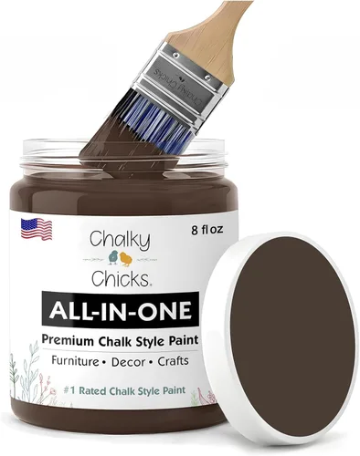 Miniatura 97 de Chalky Chicks - Pintura mate a la tiza, no requiere lijado, 4 onzas líquidas, color gris oscuro (Gun Metal Gray), para muebles, pintura sin Gris