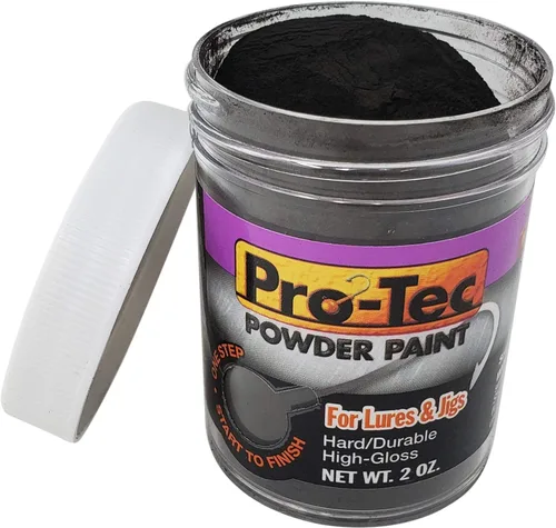Miniatura 10 de Pro-Tec Pintura en Polvo para Jigs y Señuelos, Pintura para Señuelos de Pesca de Cabeza de Jig Resplandor verde brillante