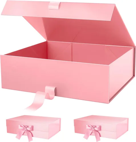 Miniatura 10 de PACKHOME 17 x 14.5 x 5.5 pulgadas, 3 cajas de regalo extra grandes con tapas, cajas de cierre magnético para ropa y regalos grandes