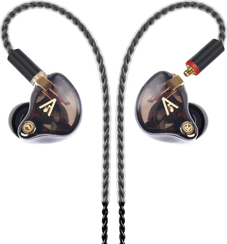 Audiovance Vibes 201 - Auriculares con cable intrauditivos, auriculares HiFi con cancelación de ruido y graves potentes, cable trenzado sin enredos,