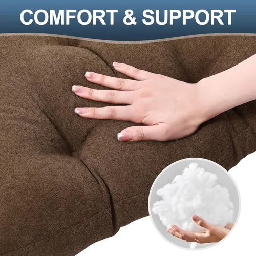 Miniatura 6 de Almohada de espalda para reclinable, almohada de apoyo lumbar suave y esponjosa, cojín de apoyo para la espalda, cojín lumbar grueso para sillas