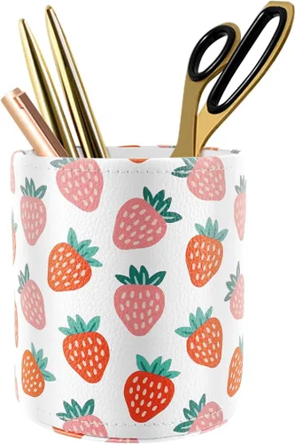 Soporte para bolígrafos para mujeres y niñas, taza de lápices, decoración de escritorio rosa, soporte para brochas de maquillaje, soporte grande de
