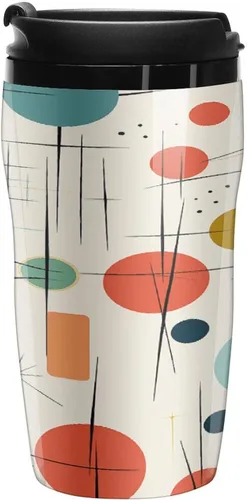 Taza de café moderna de mediados de siglo, taza de viaje para café caliente, reutilizable, tazas de café helado, taza de café con doble aislamiento