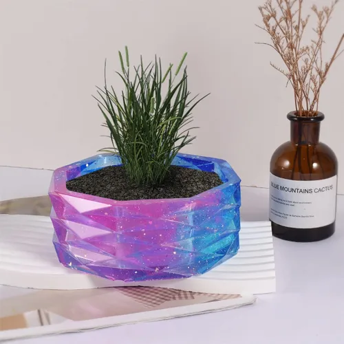 Miniatura 8 de Molde de silicona para macetas, jarrón de plantas suculentas, moldes de cactus, moldes de resina epoxi, molde de arcilla de cemento para velas