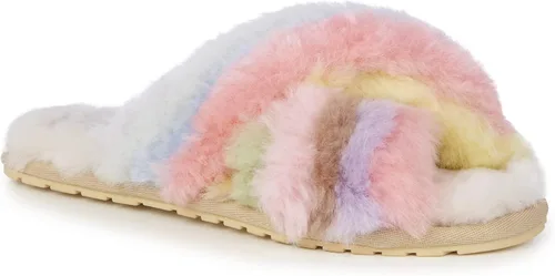 Miniatura 3 de EMU Australia Mayberry Rainbow - Pantuflas de piel de oveja para mujer, Arco iris