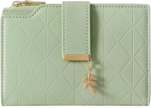 Miniatura 14 de SENDEFN Billeteras para mujer, billetera triple para mujer, tarjetero para tarjetas de crédito, bolsillo para monedas con ventana de identificación