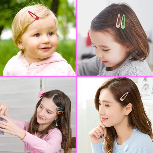 Miniatura 6 de JIARON 80 pinzas para el cabello, pasadores de metal antideslizantes de 2 pulgadas para niñas, niños, bebés y mujeres (20 colores)